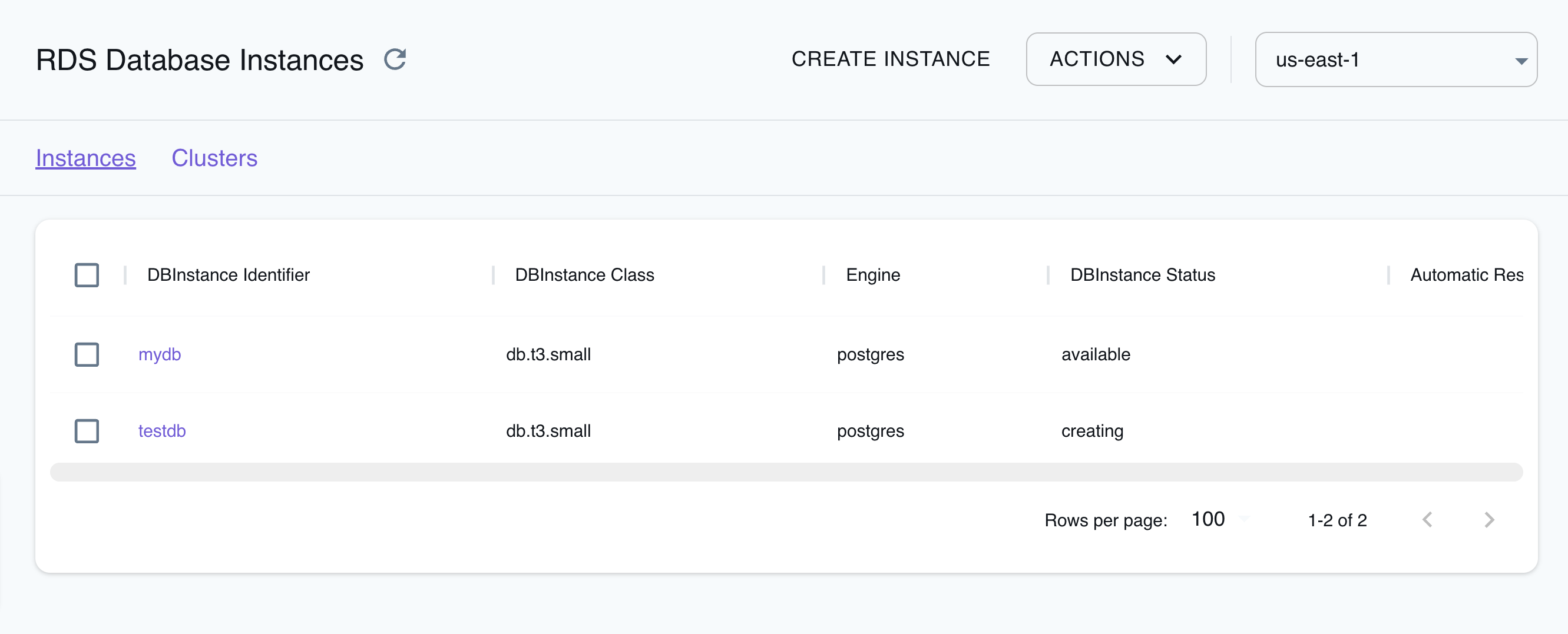 RDS Resource Browser